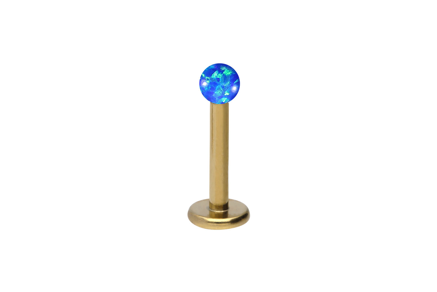 Titan Labret Piercing SYNTHETISCHER OPAL